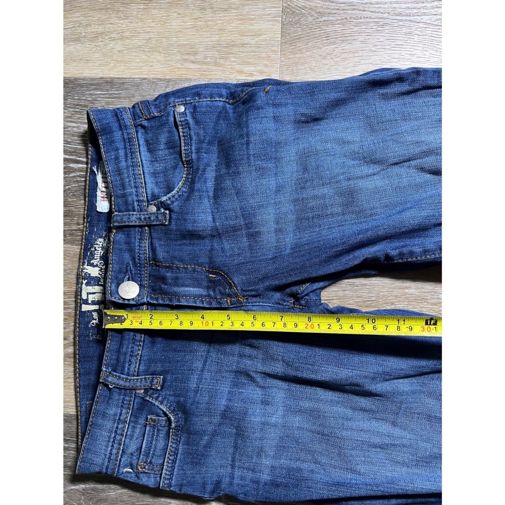 IT‎ Jeans Hottie Flare Jeans Womens 26 Blue Excellent Dark Wash Wide Leg Stretch - Picture 5 of 9